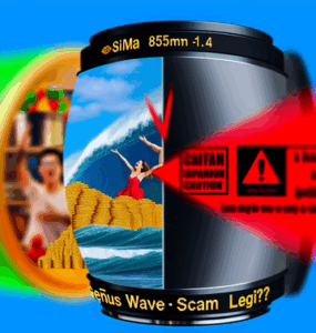 alt_text: A split cover image depicting allure of success vs. caution, highlighting "Genius Wave: Scam or Legit?"