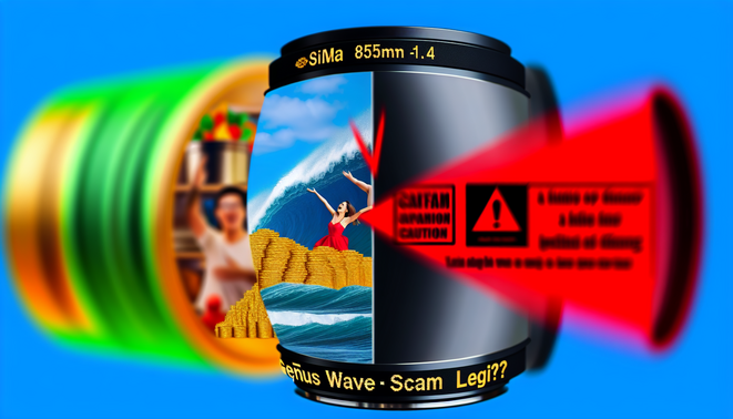 alt_text: A split cover image depicting allure of success vs. caution, highlighting "Genius Wave: Scam or Legit?"