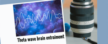 alt_text: A calming cover depicting theta brainwaves, blending science with tranquil blue and purple tones.