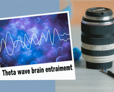 alt_text: A calming cover depicting theta brainwaves, blending science with tranquil blue and purple tones.