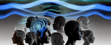 alt_text: Futuristic cover image for "Genius Wave Reviews 2025" featuring wave patterns and diverse silhouettes.