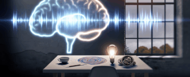 alt_text: A serene cover image featuring a glowing brain, sound waves, and cognitive activity icons, inviting curiosity.