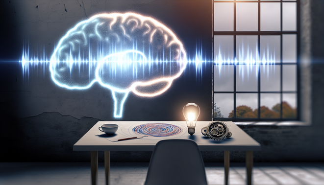 alt_text: A serene cover image featuring a glowing brain, sound waves, and cognitive activity icons, inviting curiosity.