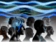 alt_text: Futuristic cover image for "Genius Wave Reviews 2025" featuring wave patterns and diverse silhouettes.